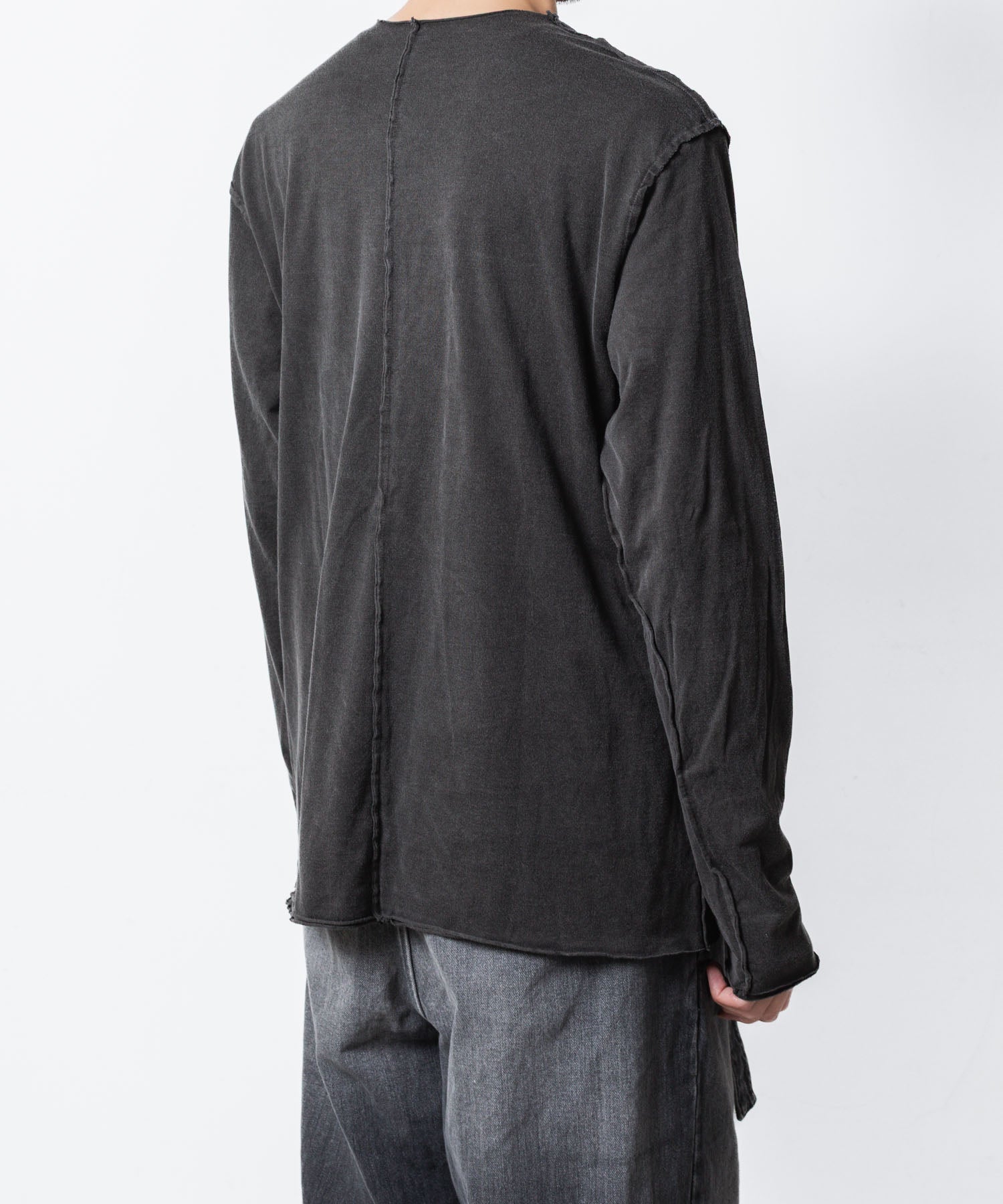 ATTACHMENT アタッチメントの80/2 PIMA CO JERSEY SLIM FIT LAYERED L/S TEE - X.BLACKの公式通販サイトsession福岡セレクトショップ