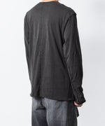 画像をギャラリービューアに読み込む, ATTACHMENT アタッチメントの80/2 PIMA CO JERSEY SLIM FIT LAYERED L/S TEE - X.BLACKの公式通販サイトsession福岡セレクトショップ
