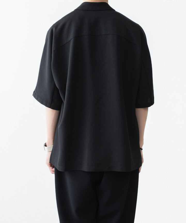 ATTACHMENT / EXCLUSIVE ITEMアタッチメントのPE LIGHT TROPICAL DOLMAN SLEEVE REGULAR COLLAR SHIRT S/S - BLACKの公式通販サイトsession福岡セレクトショップ