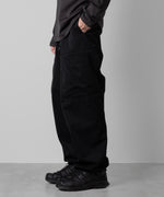 画像をギャラリービューアに読み込む, 【ATTACHMENT】ATTACHMENT アタッチメントのNY/CO TWILL WIDE CARGO TROUSERS - BLACK 公式通販サイトsession福岡セレクトショップ
