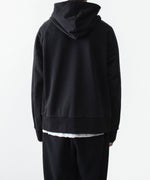 画像をギャラリービューアに読み込む, ATTACHMENT アタッチメントのCO STRETCH TERRY ZIP UP HOODIE - BLACKの公式通販サイトsession福岡セレクトショップ
