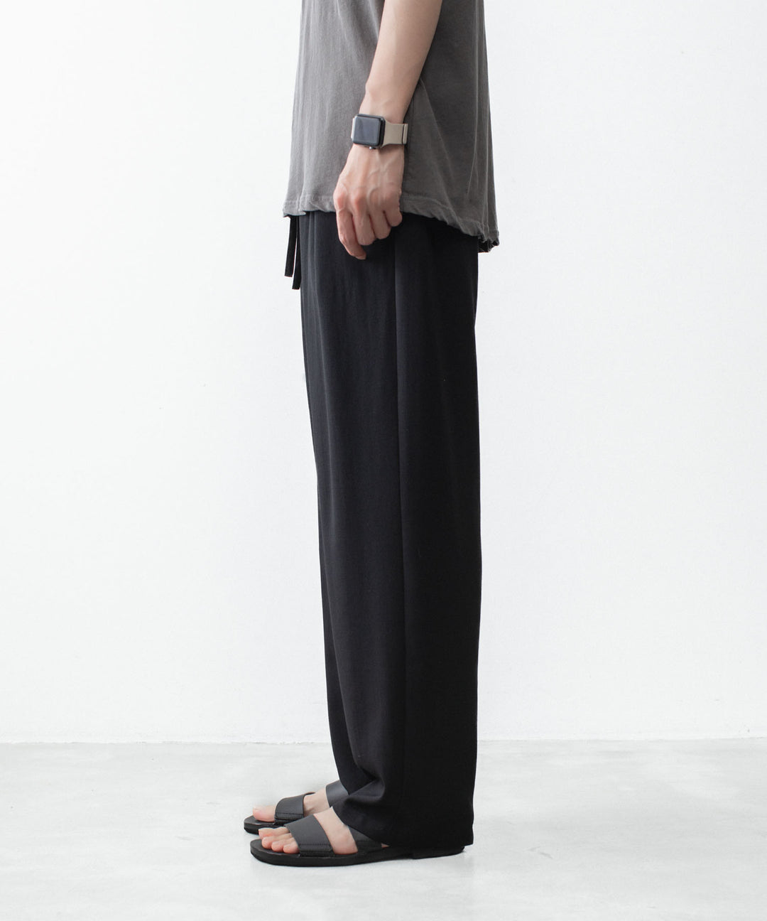 ATTACHMENT アタッチメントの2/90 WO TWIST TWILL EASY TROUSERS - BLACKの公式通販サイトsession福岡セレクトショップ