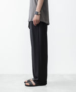 画像をギャラリービューアに読み込む, ATTACHMENT アタッチメントの2/90 WO TWIST TWILL EASY TROUSERS - BLACKの公式通販サイトsession福岡セレクトショップ
