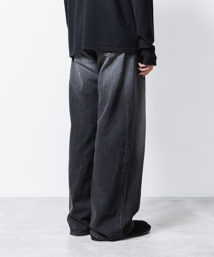 ATTACHMENT アタッチメントの11OZ DENIM FLAP JEANS - BLACKの公式通販サイトsession福岡セレクトショップ