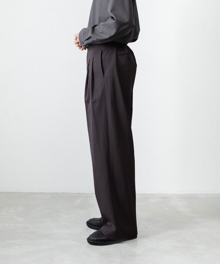 ATTACHMENT アタッチメントのPE/CO/LI DRY TWILL WIDE TROUSERS - BLACKの公式通販サイトsession福岡セレクトショップ