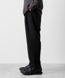 ATTACHMENT アタッチメントのPE STRETCH DOUBLE CLOTH BELTED TAPERED FIT TROUSERS - BLACK 公式通販サイトsession福岡セレクトショップ