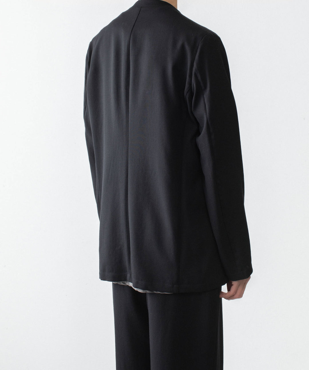 ATTACHMENT アタッチメントの2/90 WO TWIST TWILL COLLARLESS JKT - BLACKの公式通販サイトsession福岡セレクトショップ