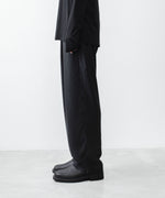 画像をギャラリービューアに読み込む, ATTACHMENT アタッチメントのCU/PE FIBRIL SATIN EASY TROUSERS - BLACKの公式通販サイトsession福岡セレクトショップ
