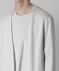 【ATTACHMENT】ATTACHMENT アタッチメントのCOTTON DOUBLE FACE COLLARLESS CARDIGAN - L.GRAY 公式通販サイトsession福岡セレクトショップ