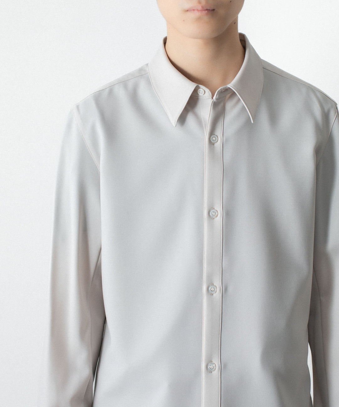 ATTACHMENT アタッチメントのPE COMPACT TWILL REGULAR COLLAR DRESS SHIRT - L.GRAYの公式通販サイトsession福岡セレクトショップ