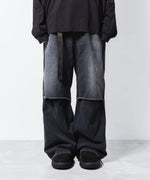 画像をギャラリービューアに読み込む, VEIN ヴェインの11OZ DENIM CUT OFF BAGGY TROUSERS - BLACKの公式通販サイトsession福岡セレクトショップ
