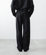 画像をギャラリービューアに読み込む, VEIN ヴェインの3/60 HIGH TWIST WOOL TRO EASY TROUSERS - BLACKの公式通販サイトsession福岡セレクトショップ
