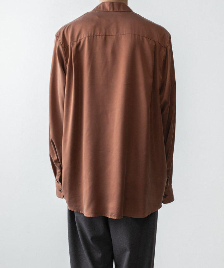 ATTACHMENT アタッチメントのCU/PE FIBRIL SATIN L/S SHIRT - L.BROWNの公式通販サイトsession福岡セレクトショップ