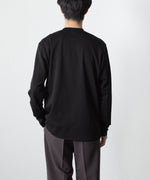 画像をギャラリービューアに読み込む, ATTACHMENT アタッチメントのCOTTON DOUBLE FACE SLIM FIT L/S TEE - BLACKの公式通販サイトsession福岡セレクトショップ
