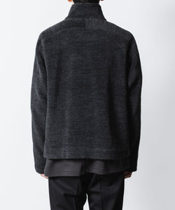 ATTACHMENT /アタッチメント】WO/ALPACA BOA ZIP UP BLOUSON - D.GRAY