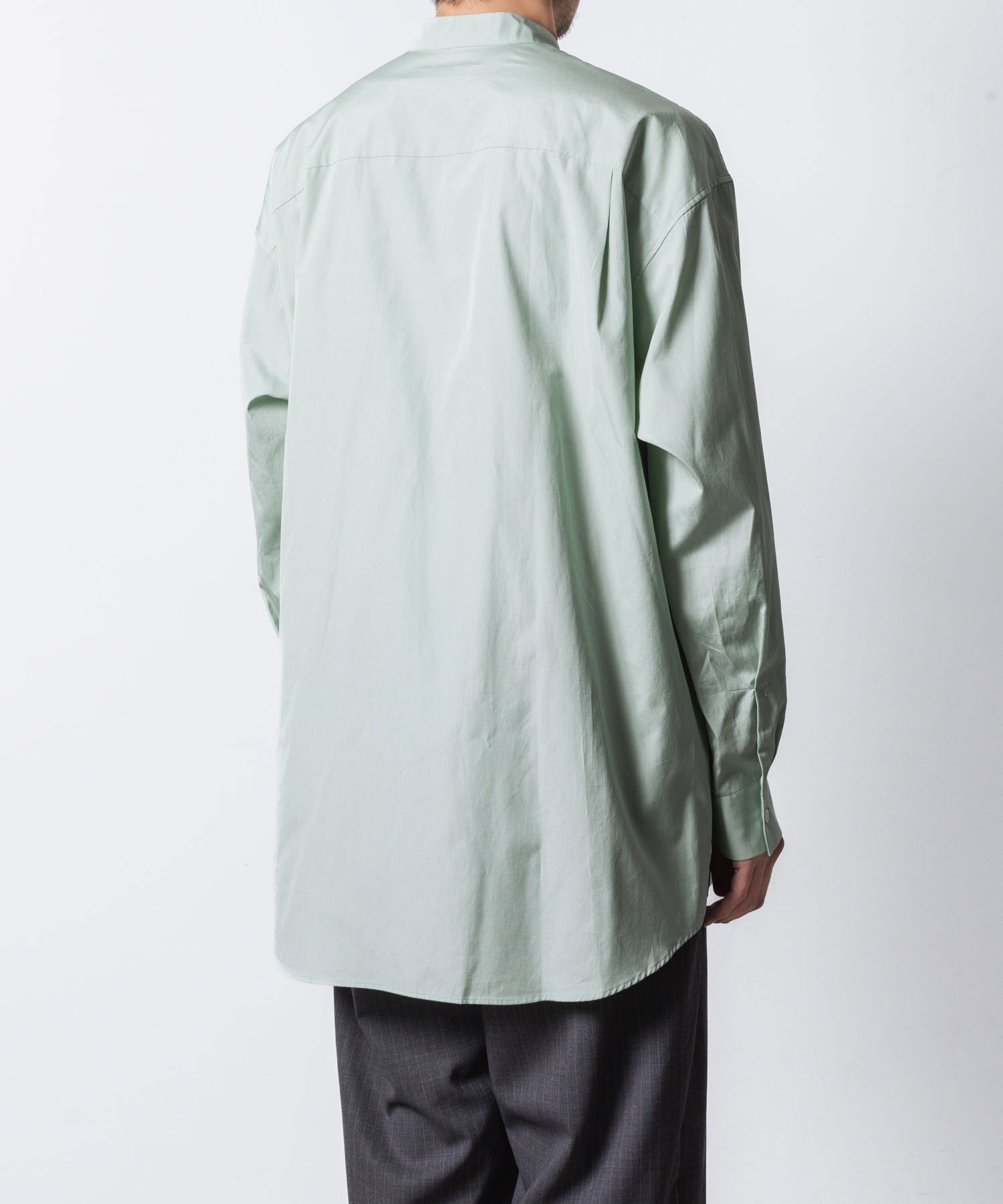 ATTACHMENT アタッチメントの140/2 GIZA BROAD BANDCOLLAR L/S SHIRT - L.GREENの公式通販サイトsession福岡セレクトショップ