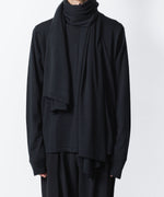 画像をギャラリービューアに読み込む, ATTACHMENT アタッチメント × JOHN SMEDLEYの× JOHN SMEDLEY MERINO EXTRAFINE WIDE STOLE - BLACKの公式通販サイトsession福岡セレクトショップ
