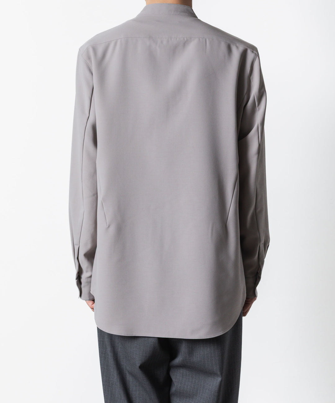 ATTACHMENT アタッチメントのPE COMPACT TWILL BAND COLLAR DRESS SHIRT - L.KH GRAYの公式通販サイトsession福岡セレクトショップ