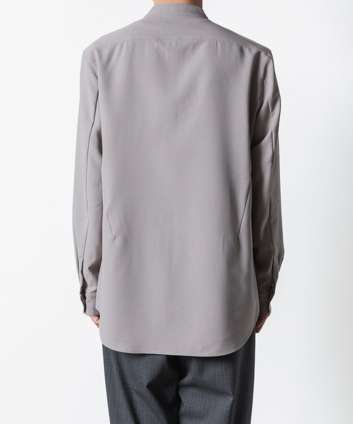 ATTACHMENT アタッチメントのPE COMPACT TWILL BAND COLLAR DRESS SHIRT - L.KH GRAYの公式通販サイトsession福岡セレクトショップ