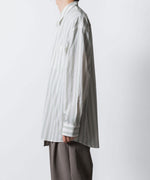 画像をギャラリービューアに読み込む, ATTACHMENT アタッチメントのCU/CO STRIPE TWILL L/S SHIRT - S.GREENの公式通販サイトsession福岡セレクトショップ
