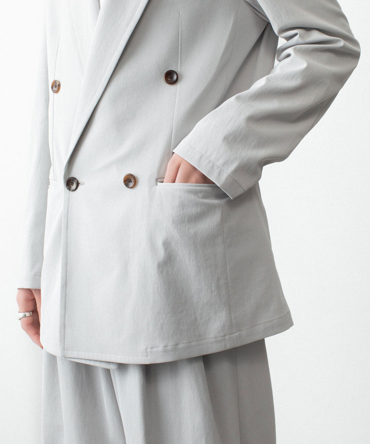 ATTACHMENT アタッチメントのPE/CO/LI DRY TWILL DOUBLE-BREASTED JKT - L.GRAYの公式通販サイトsession福岡セレクトショップ