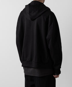 ATTACHMENT アタッチメントのCO/PE DOUBLE KNIT ZIP UP HOODIE - BLACK 公式通販サイトsession福岡セレクトショップ