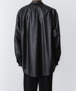 画像をギャラリービューアに読み込む, VEIN-ヴェイン SYNTHETIC LEATHER L/S SHIRTのBLACK 公式通販サイトsession福岡セレクトショップ
