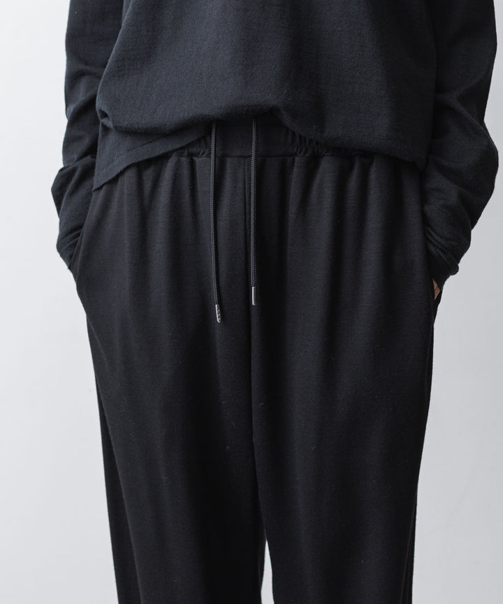 ATTACHMENT アタッチメントの1/60 WOOL SMOOTH SLIM FIT LOUNGE TROUSERS - BLACKの公式通販サイトsession福岡セレクトショップ