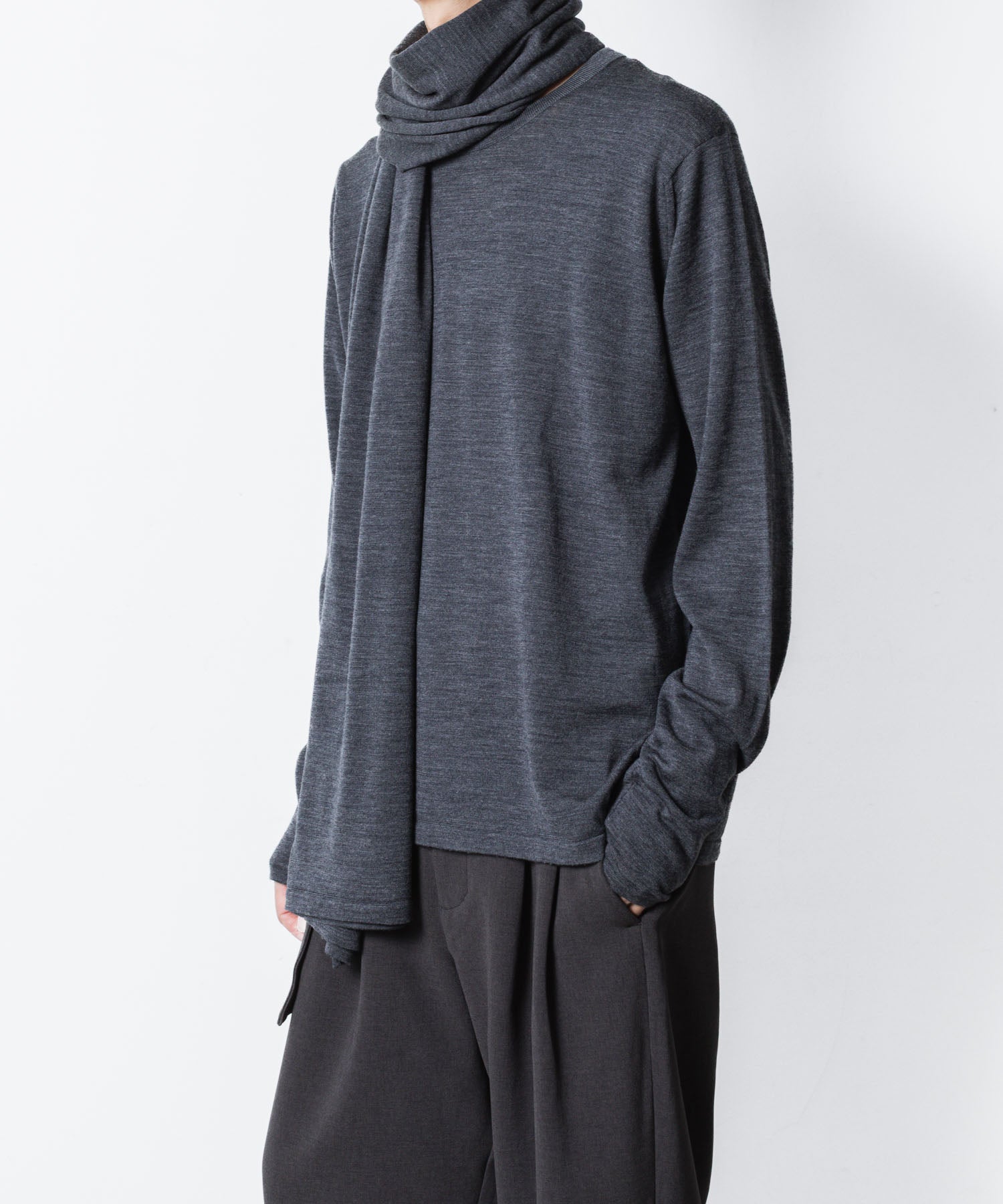 ATTACHMENT アタッチメント × JOHN SMEDLEYの× JOHN SMEDLEY MERINO EXTRAFINE WIDE STOLE - D.GRAYの公式通販サイトsession福岡セレクトショップ