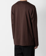 画像をギャラリービューアに読み込む, ATTACHMENT アタッチメントのCOTTON DOUBLE FACE SLIM FIT L/S TEE - BORDEAUX  公式通販サイトsession福岡セレクトショップ
