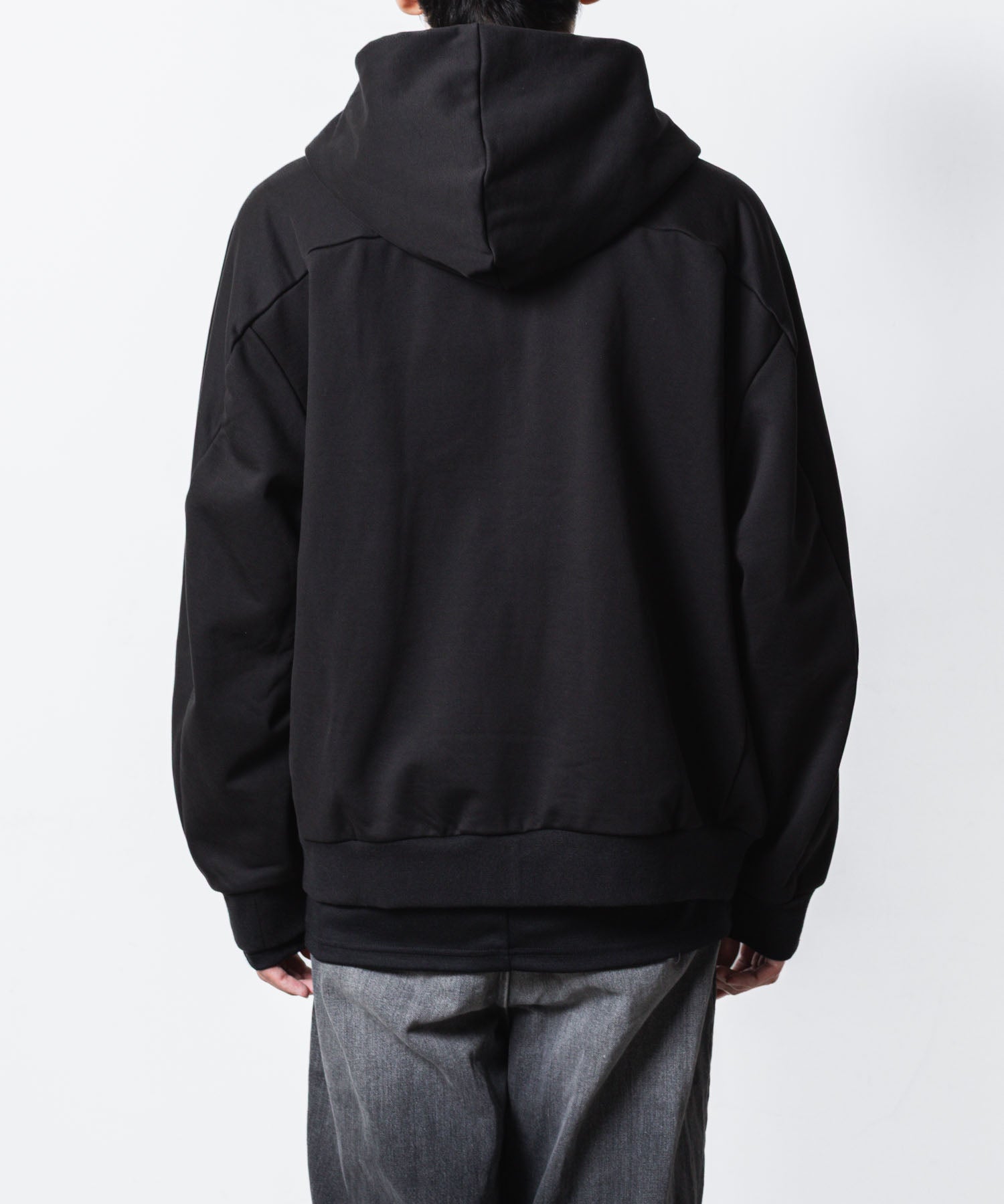ATTACHMENT アタッチメントのCO STRECH TERRY ZIP UP HOODIE - BLACKの公式通販サイトsession福岡セレクトショップ