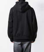 画像をギャラリービューアに読み込む, ATTACHMENT アタッチメントのCO STRECH TERRY ZIP UP HOODIE - BLACKの公式通販サイトsession福岡セレクトショップ
