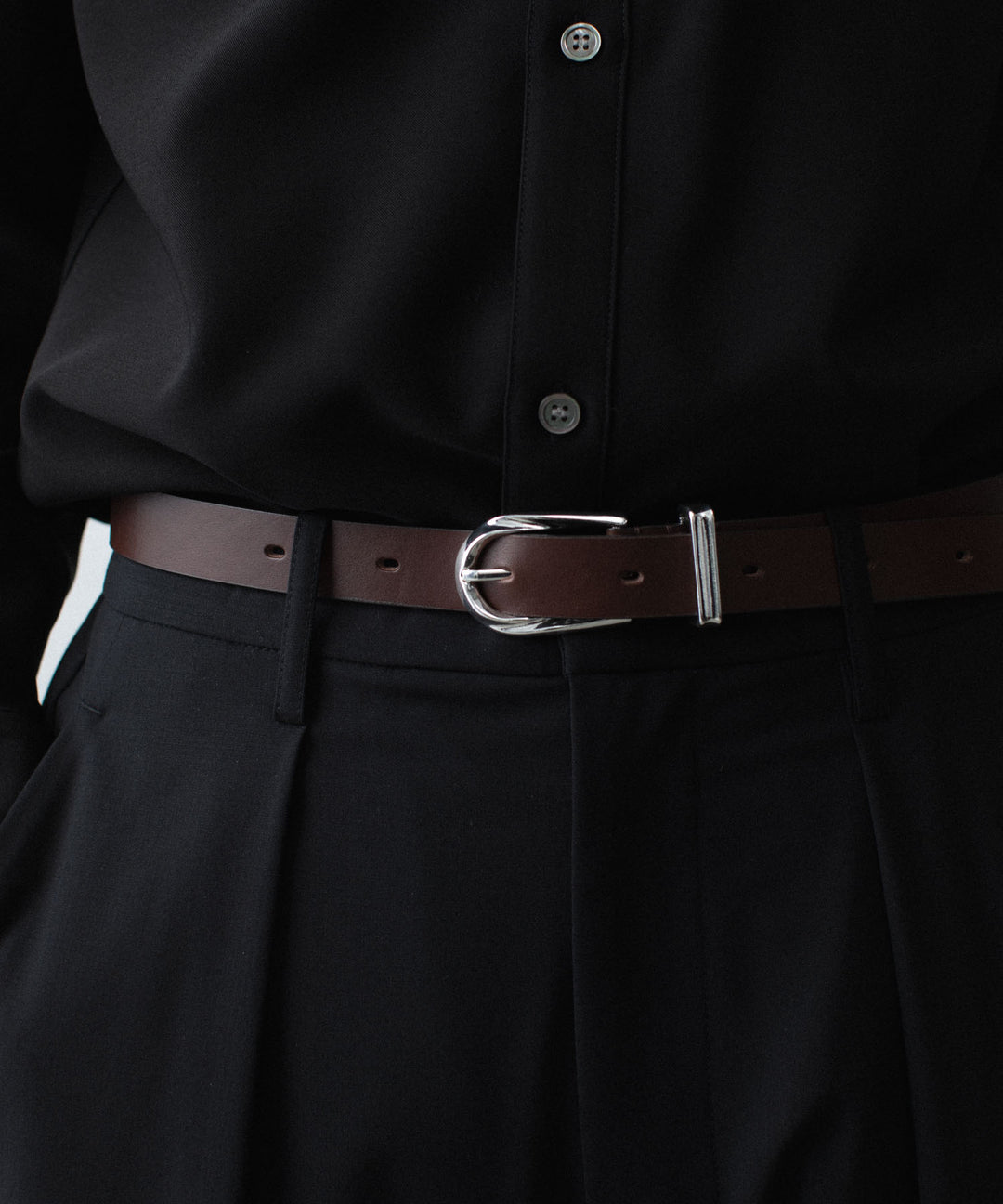 ATTACHMENT アタッチメントのCOW LEATHER WESTERN BELT - BROWNの公式通販サイトsession福岡セレクトショップ