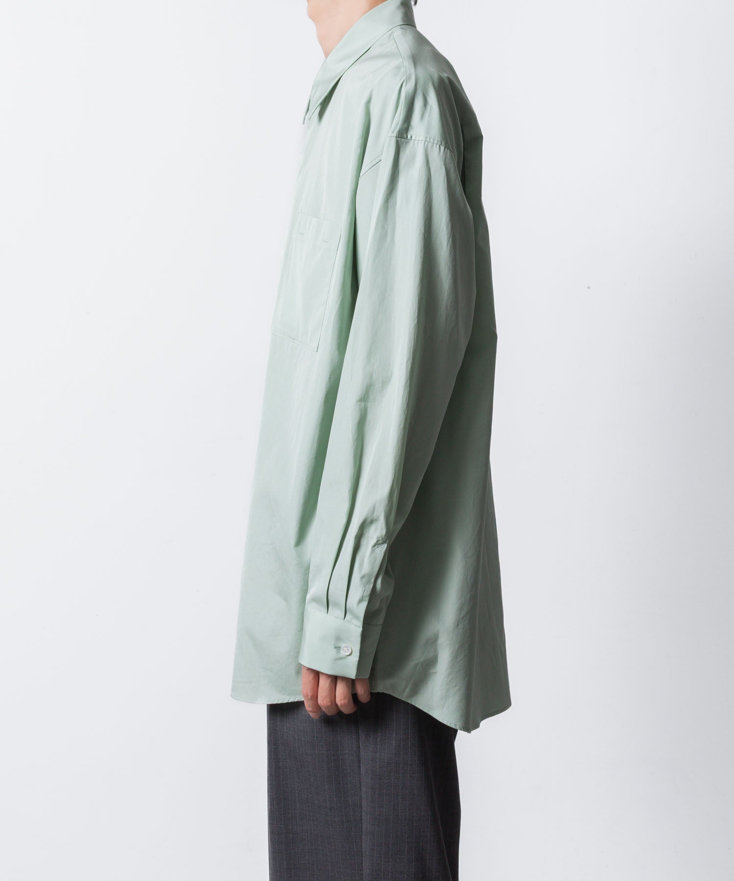 ATTACHMENT アタッチメントの140/2 GIZA BROAD L/S SHIRT - L.GREENの公式通販サイトsession福岡セレクトショップ