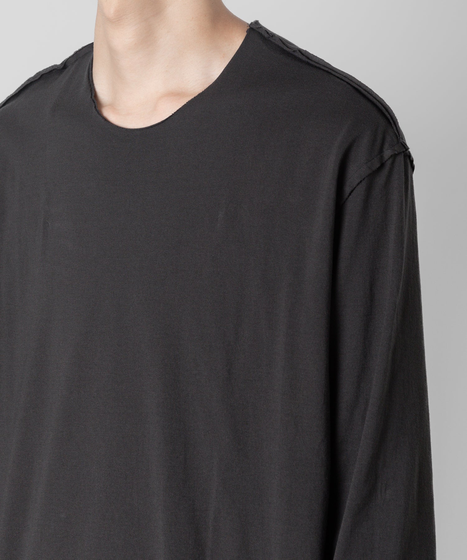 【ATTACHMENT】ATTACHMENT アタッチメントの80/2 PIMA CO JERSEY SLIM FIT LAYERED L/S TEE - D.GRAY 公式通販サイトsession福岡セレクトショップ