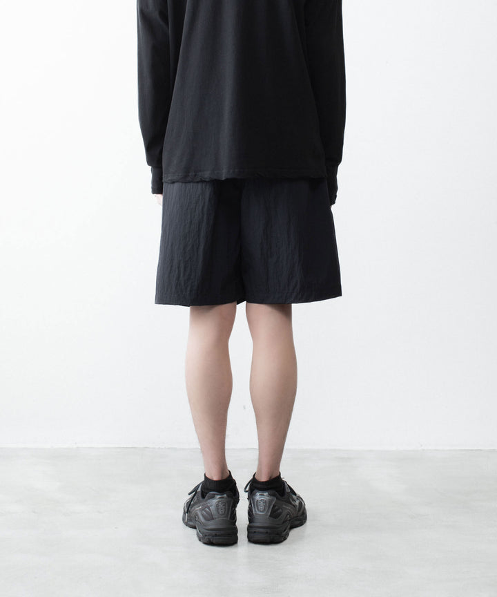 ATTACHMENT アタッチメントのNY TAFFETA SHORTS - BLACKの公式通販サイトsession福岡セレクトショップ