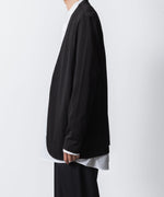 画像をギャラリービューアに読み込む, ATTACHMENT アタッチメントのCOTTON DOUBLE FACE COLLARLESS CARDIGAN - BLACKの公式通販サイトsession福岡セレクトショップ
