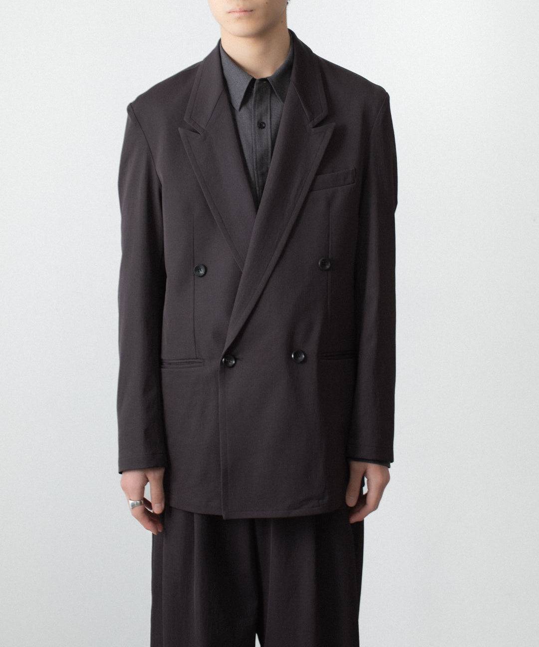 ATTACHMENT アタッチメントのPE/CO/LI DRY TWILL DOUBLE-BREASTED JKT - BLACKの公式通販サイトsession福岡セレクトショップ