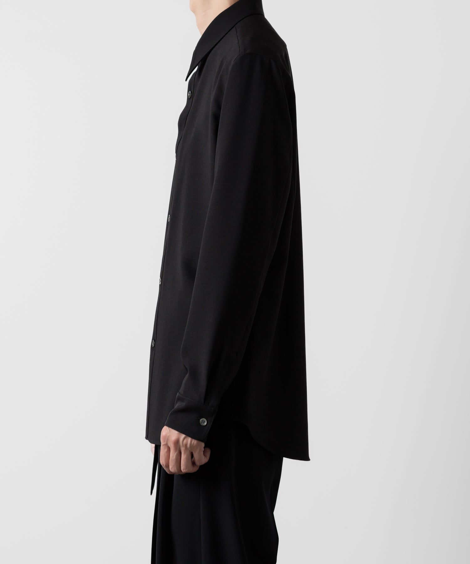 ATTACHMENT アタッチメントのPE STRETCH VIYELLA REGULAR COLLAR DRESS SHIRT - BLACK 公式通販サイトsession福岡セレクトショップ