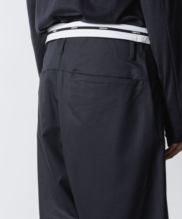 ATTACHMENT アタッチメントのT/W/SI STRETCH GABARDINE FLAP TROUSERS - D.NAVYの公式通販サイトsession福岡セレクトショップ