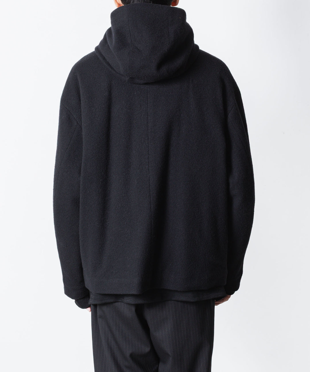 ATTACHMENT アタッチメントのWOOL SHAGGY PADDING HOODED JACKET - BLACKの公式通販サイトsession福岡セレクトショップ