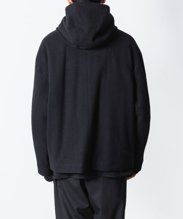 ATTACHMENT アタッチメントのWOOL SHAGGY PADDING HOODED JACKET - BLACKの公式通販サイトsession福岡セレクトショップ