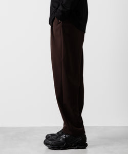 ATTACHMENT アタッチメントのPE STRETCH DOUBLE CLOTH BELTED TAPERED FIT TROUSERS - BROWN 公式通販サイトsession福岡セレクトショップ