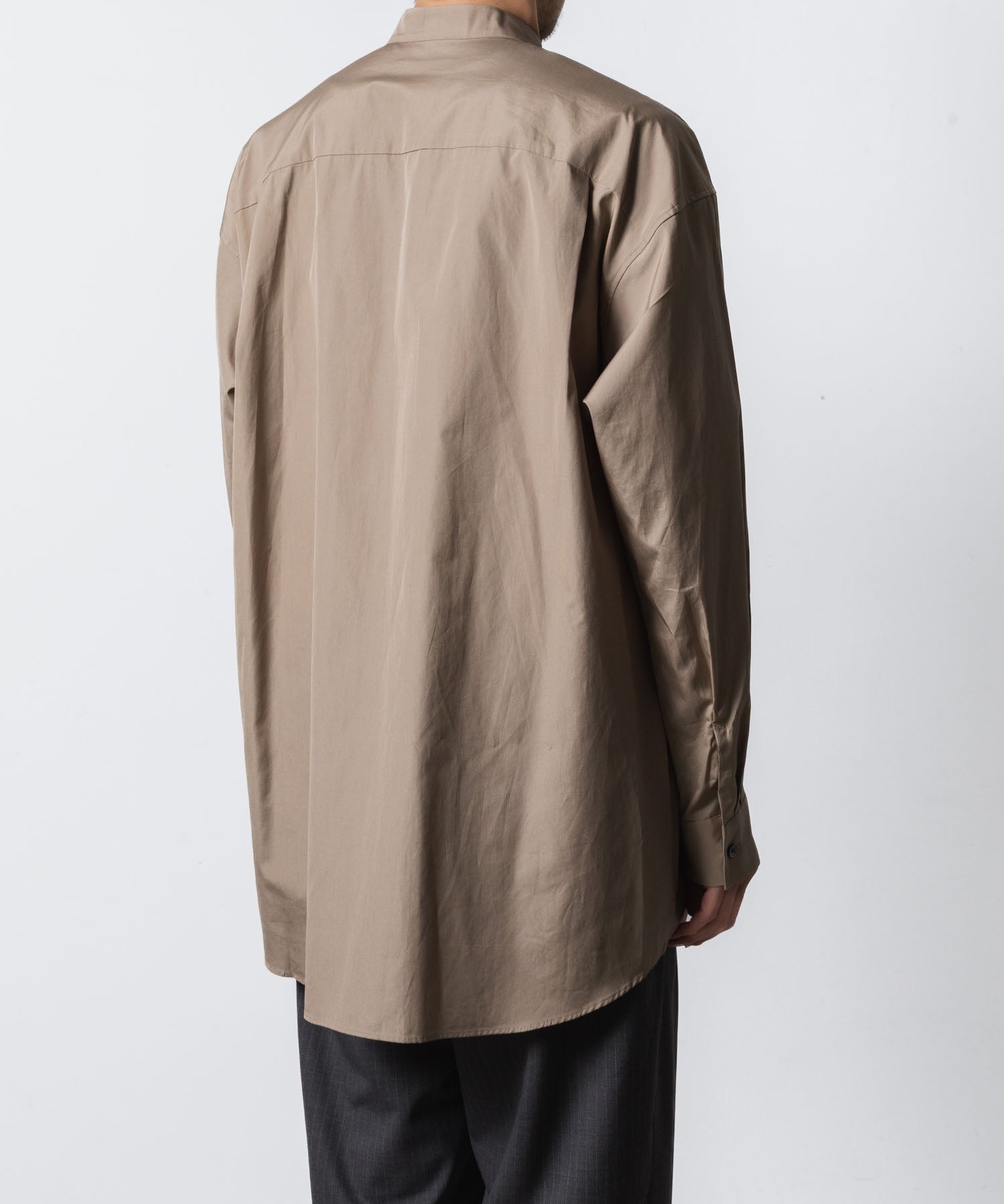 ATTACHMENT アタッチメントの140/2 GIZA BROAD BANDCOLLAR L/S SHIRT - CAMELの公式通販サイトsession福岡セレクトショップ