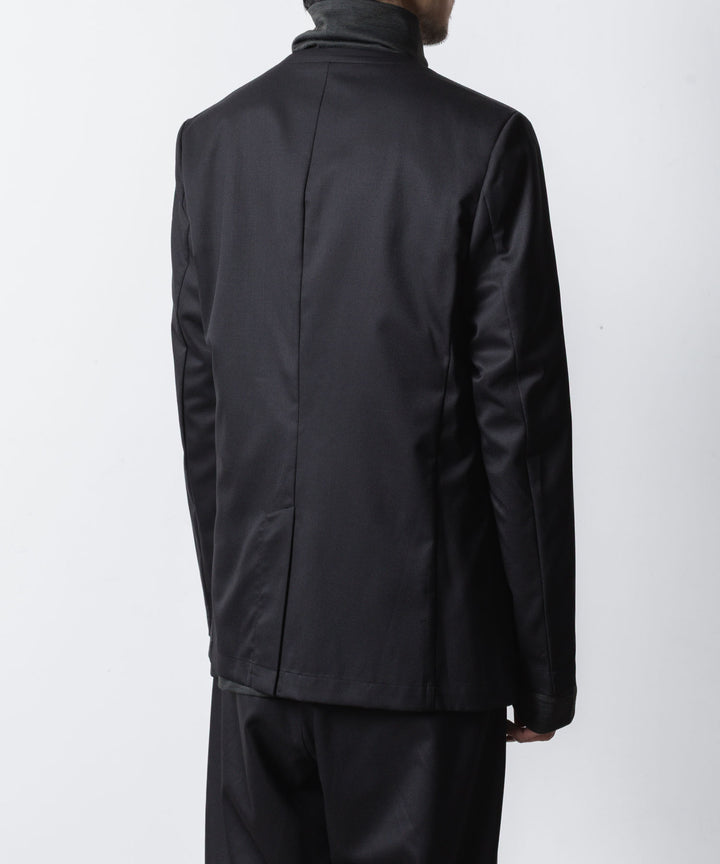 ATTACHMENT アタッチメントのT/W/SI STRETCH GABARDINE COLLARLESS JKT - BLACKの公式通販サイトsession福岡セレクトショップ