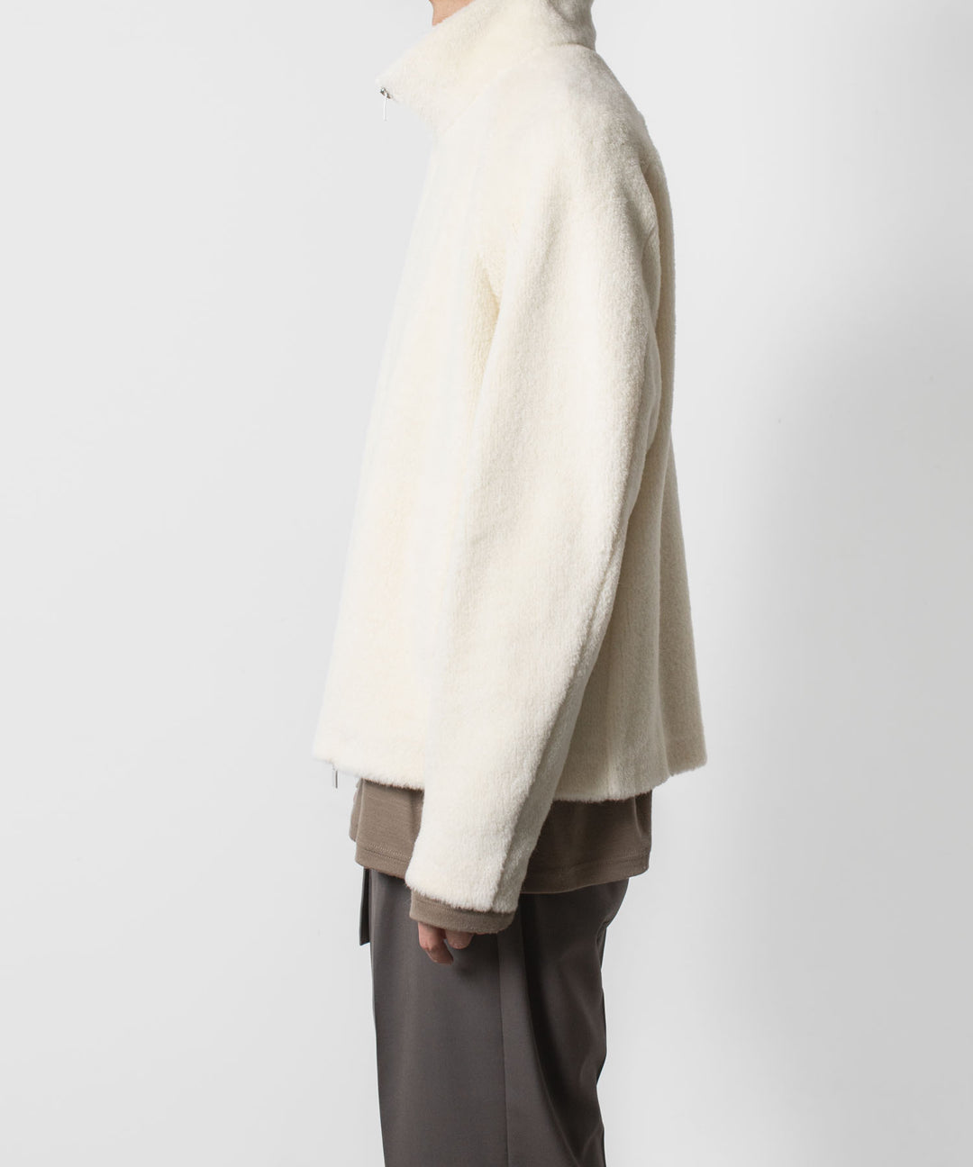 ATTACHMENT アタッチメントのWO/ALPACA BOA ZIP UP BLOUSON - OFF WHITEの公式通販サイトsession福岡セレクトショップ