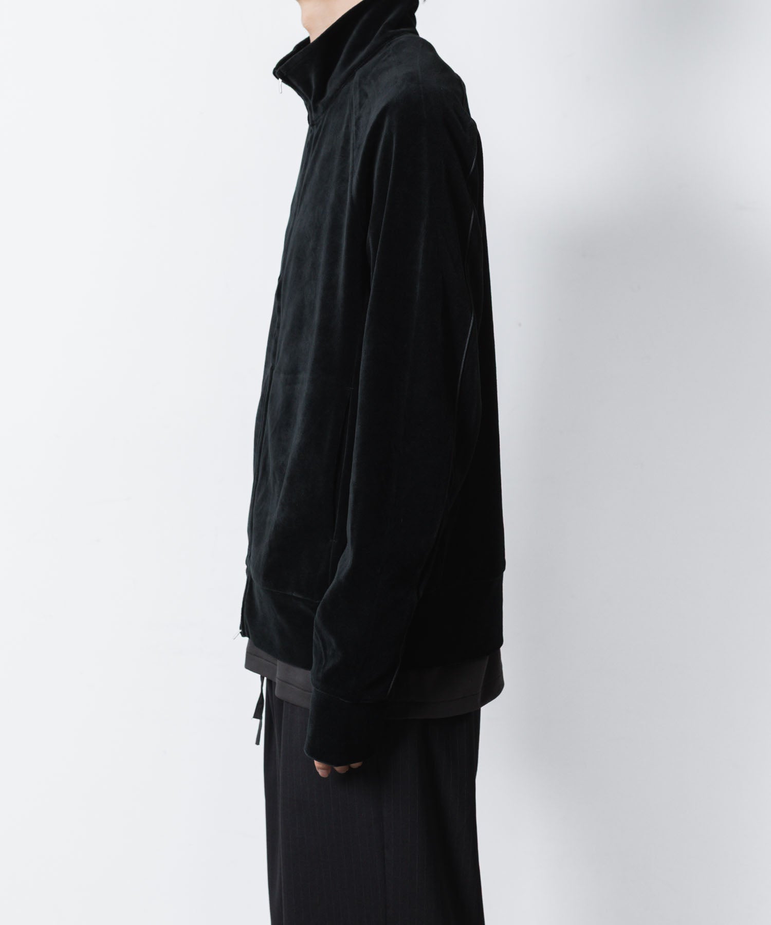 ATTACHMENT アタッチメントのCO/PE VELOR JERSEY TRACK JACKET - BLACKの公式通販サイトsession福岡セレクトショップ