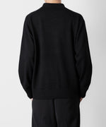 画像をギャラリービューアに読み込む, ATTACHMENT アタッチメントのBRITISH WO KNIT POLO  PULLOVER L/S - BLACK 公式通販サイトsession福岡セレクトショップ
