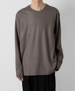 ATTACHMENT アタッチメントの限定TECH WOOL SMOOTH OVERSIZED L/S CUTOFF TEE - KHAKI GRAYの公式通販サイトsession福岡セレクトショップ
