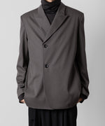 画像をギャラリービューアに読み込む, ATTACHMENT アタッチメントのWO GABARDINE PEAK LAPEL JACKET - D.GRAY の公式通販サイトsession福岡セレクトショップ
